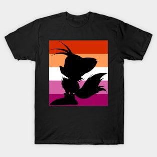 Lesbian Pride Furry Fox Silhouette T-Shirt